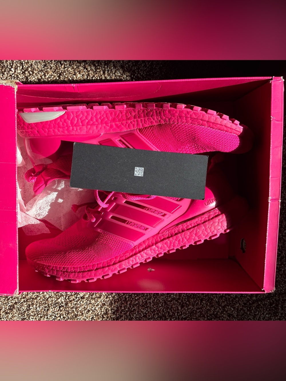 adidas Hot Pink UltraBoost Running Shoes